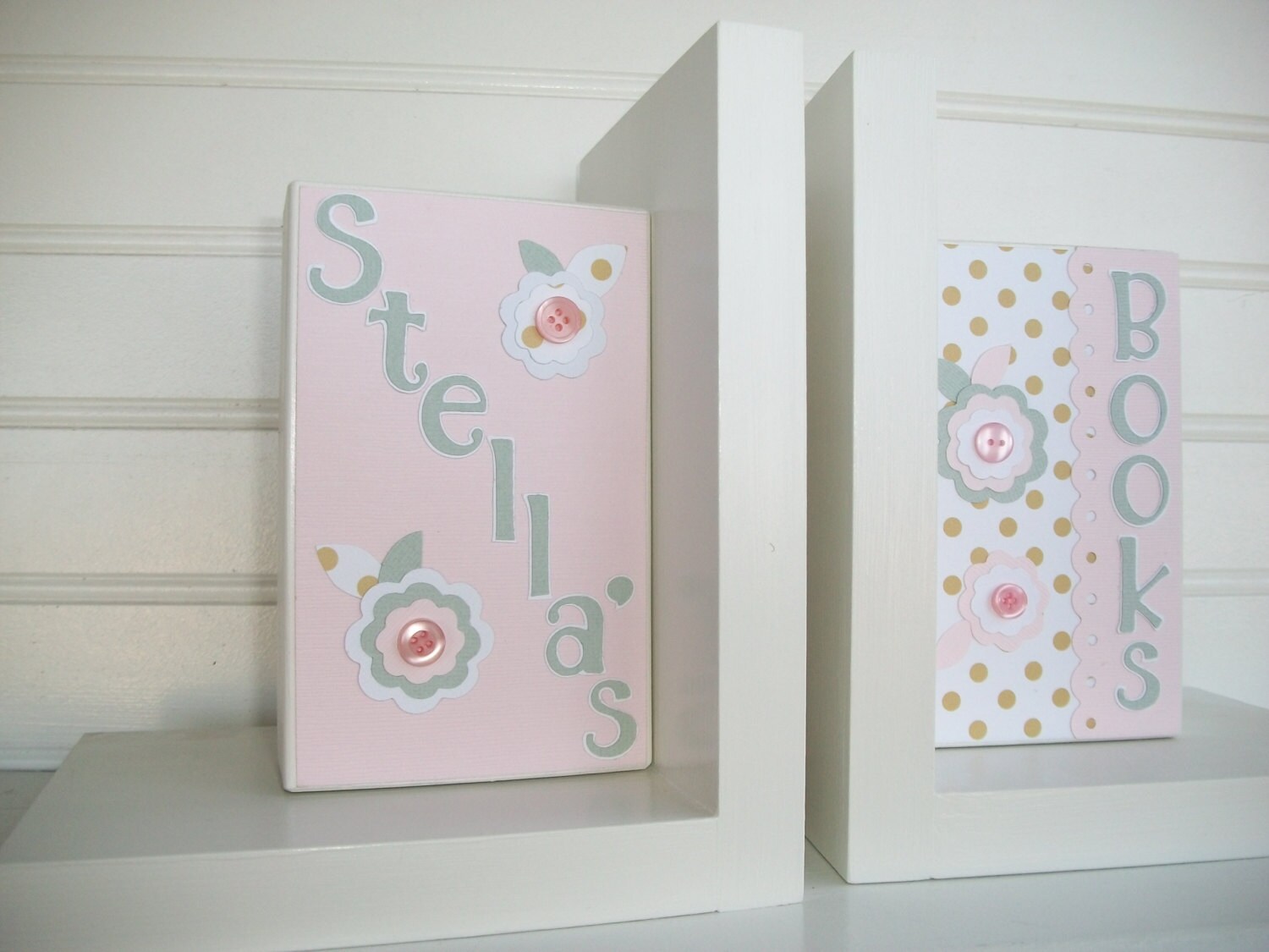 Childrens Bookends . Nursery Decor. Bookends. by RessieLillian