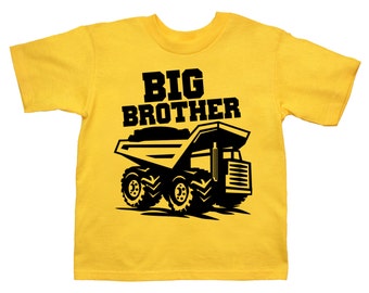 Dump Truck Shirt Personalized Big Brother Shirt - any name - Pick Your Colors!