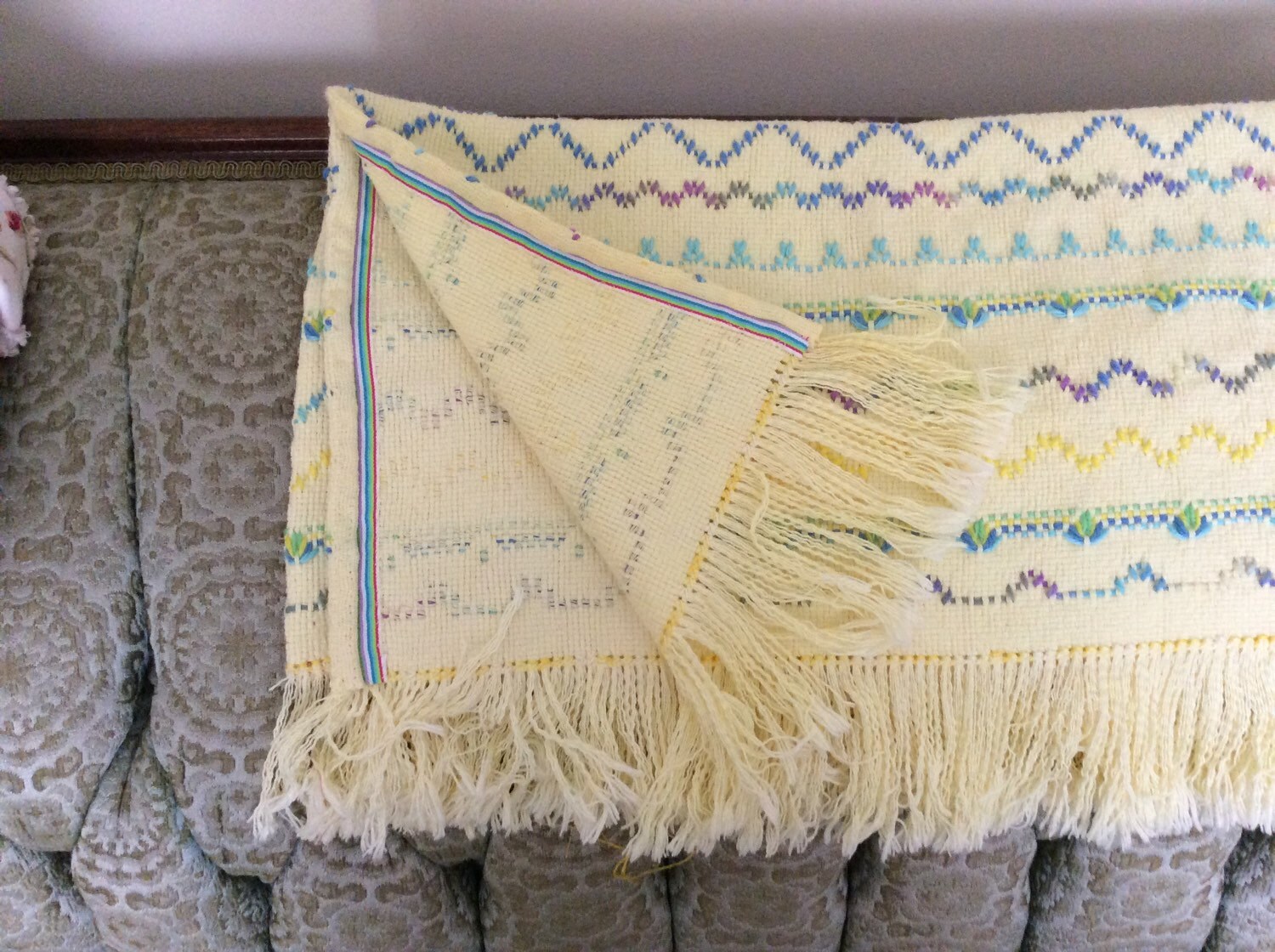 Swedish Weaving Baby Blanket by PeriwinkleTime on Etsy