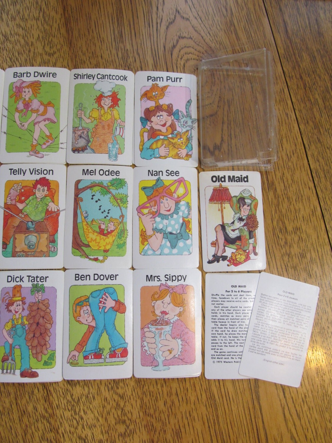 vintage old maid playing cards