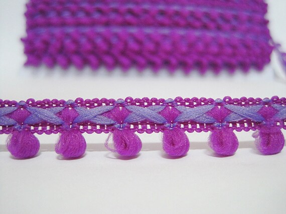 purple trim pom pom Trim, Pom Pom, Violet trim,Purple Purple Pom Trim,Mini Pom Pom Pom