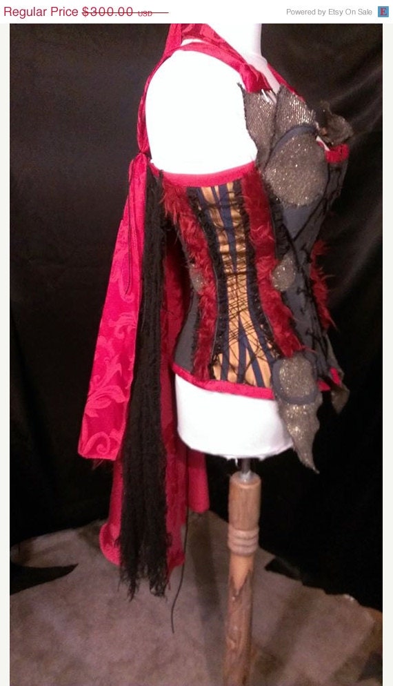 Items similar to On Sale thor cosplay, steampunk corset, steampunk cape ...