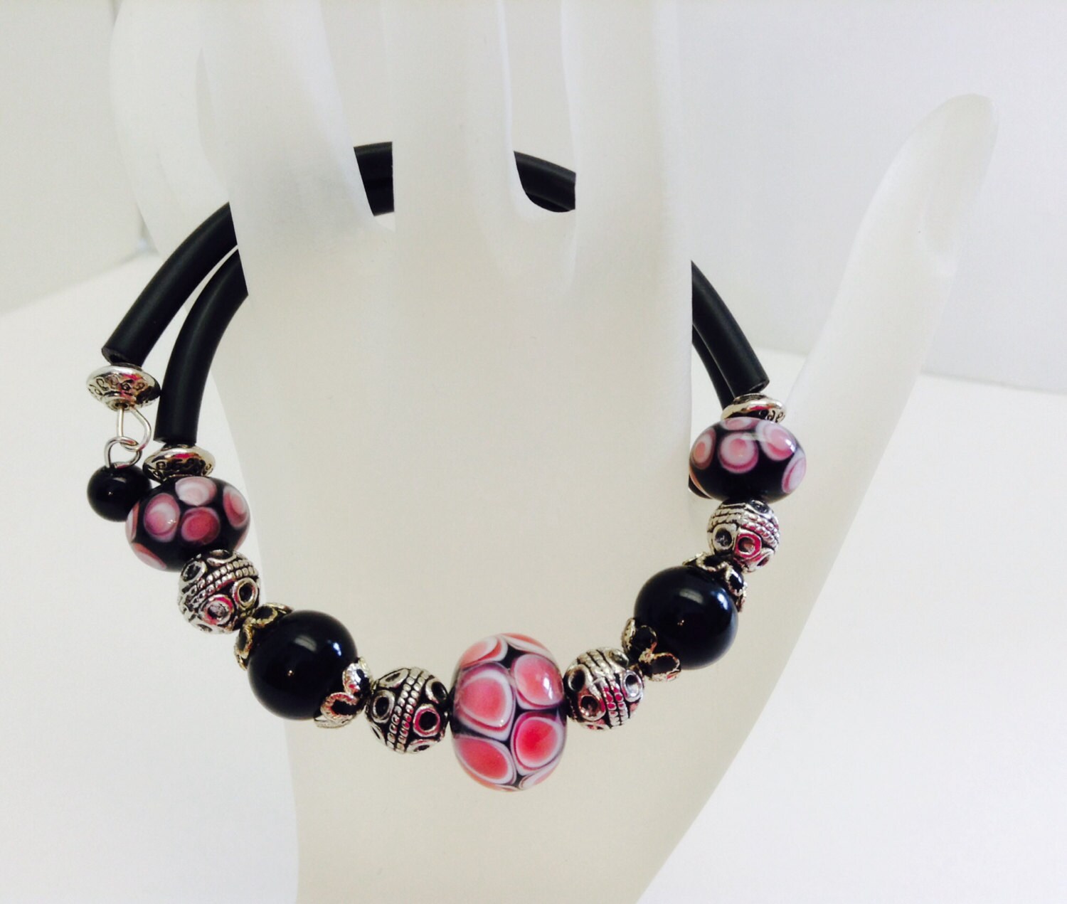 Memory Wire Bracelet Rubber Cord Bracelet Wrap Bracelet