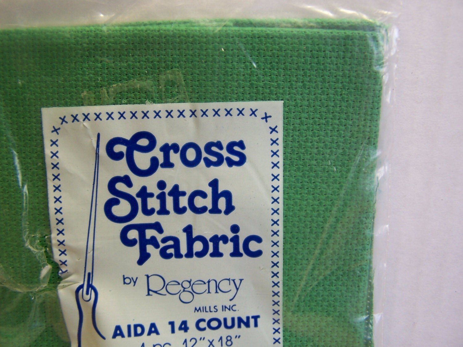 14 Count Bright Green 12 x 18 in. Aida Cloth by DebbiesBusyBee