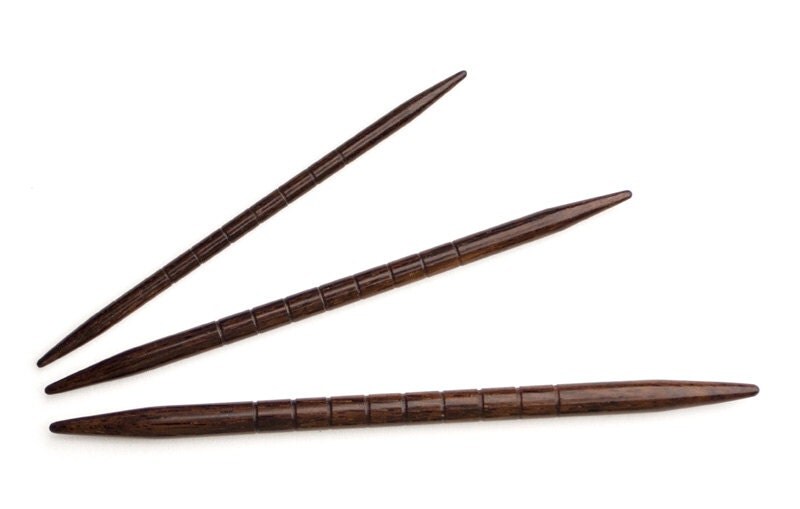 Lantern Moon Ebony Cable Needles Set of 3 by BlueRidgeNeedleart