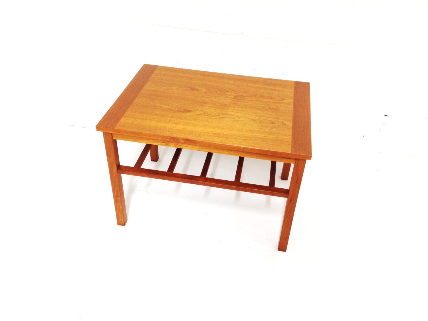 mid century modern teak end table made in denmark Haute Juice