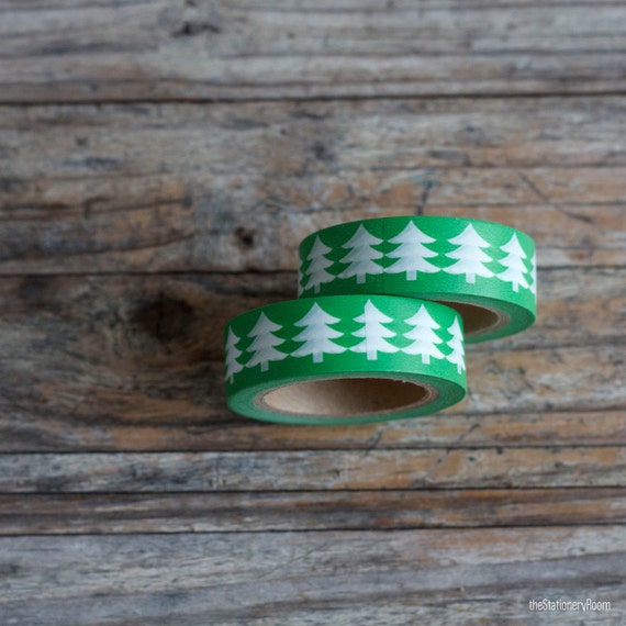 Washi Masking Tape Green Christmas Tree Tape by theStationeryRoom