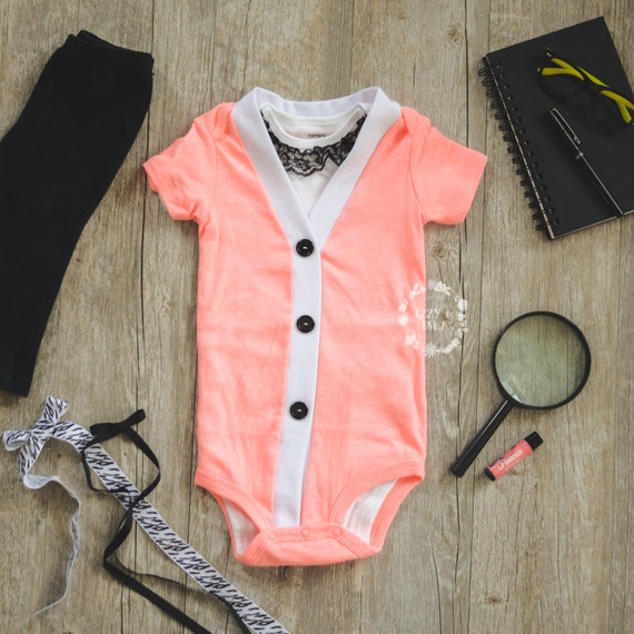 Baby Girl Cardigan Onesie and Lace Onesie SetNeon by IzzyandIsla