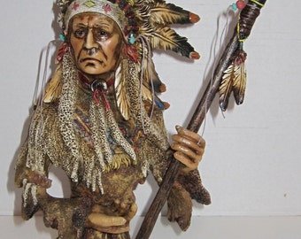 Vintage Indian Chief Figurine
