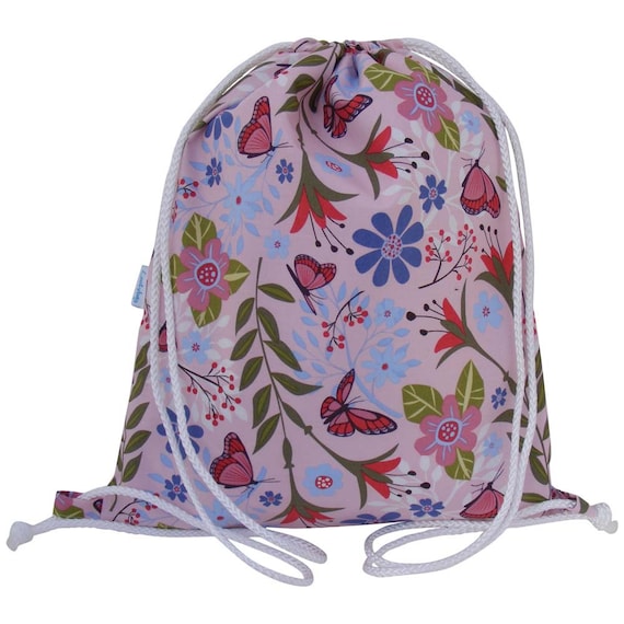 Drawstring Waterproof Backpack, Swim Bag, Gym Bag - Pink