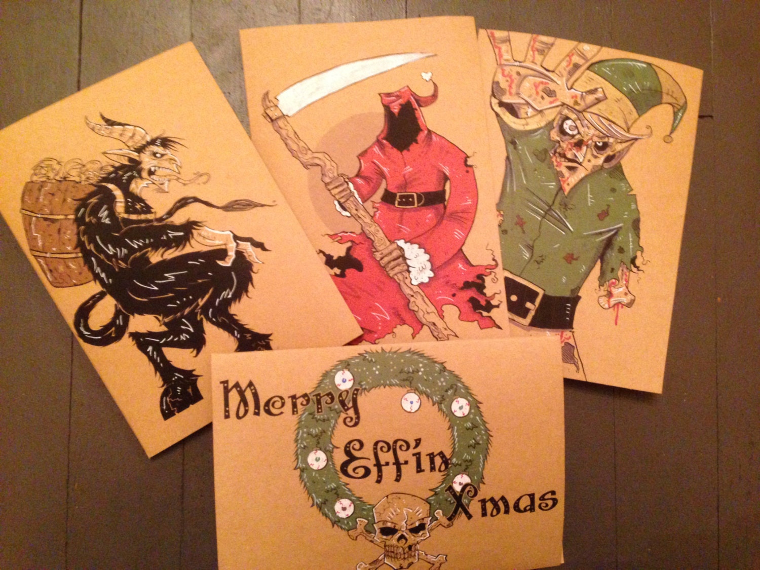 Set of 4 (un)Holiday Cards