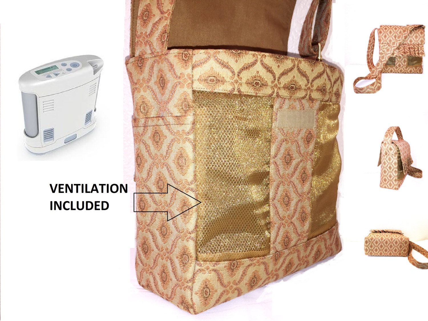 Oxygen Concentrator Bag a Handmade Designer Carrier Bag