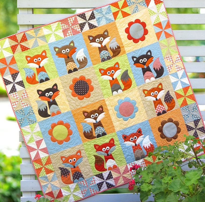 Mr Fox s Garden PDF Quilt Pattern by TheRedBootQuiltCo on Etsy