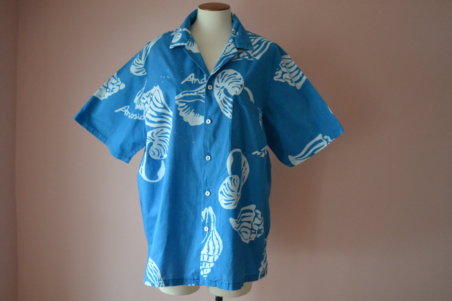 blue batik shirt