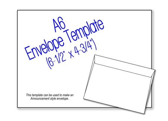 Items Similar To A6 Envelope 6 1 2 X 4 3 4 Announcement Envelope 