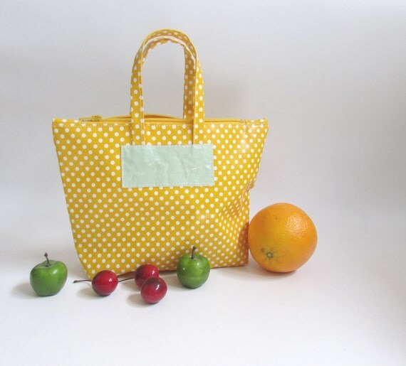 Reusable Lunch Bag Oilcloth Bag Food Storage Bag