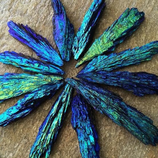 Rainbow Titanium Black Kyanite Spear