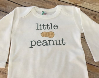 Little peanut Baby One Piece or shirt (Custom Text Colors/Wording)