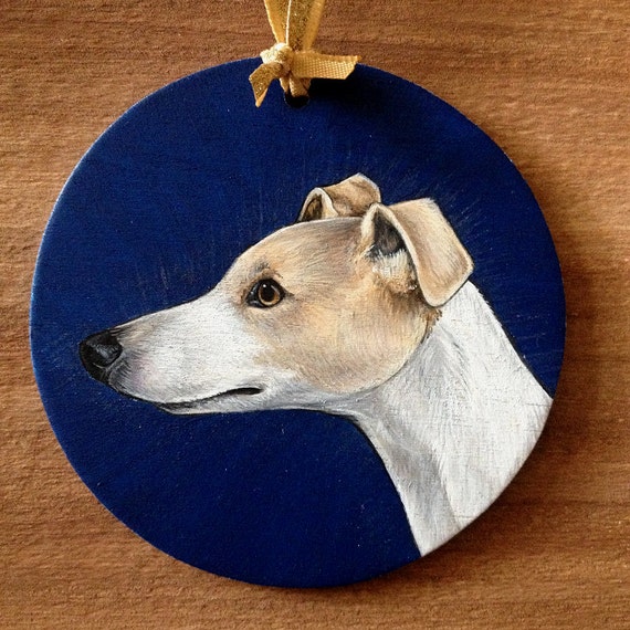 whippet christmas ornament holiday hand painted dog ornament whippet christmas ornament holiday hand painted dog ornament