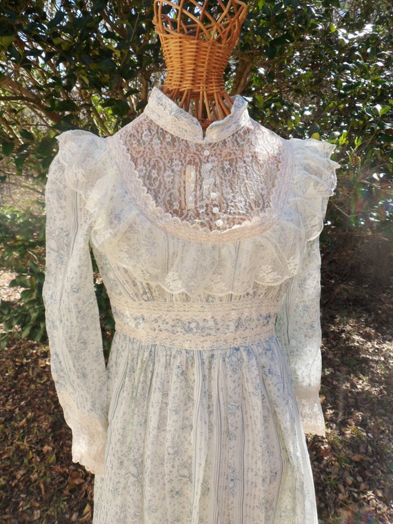 Gunne Sax Dress Size 7 Floral Prairie Dress with by MountainThyme1