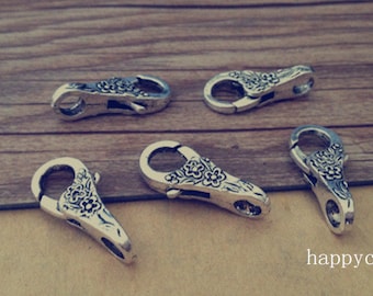 10pcs antique silver lobster Clasps 11mmx25mm