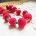 SALE Felt Jewelry, Felted Necklace, Felt Bead Necklace, Red Felt Necklace, Felt, Felted Wool, Felted Jewelry, Felt Ball Necklace,