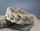 Rustic Rope bracelet, teen boys, unisex, minimalist, linen, eco, fiber, to him