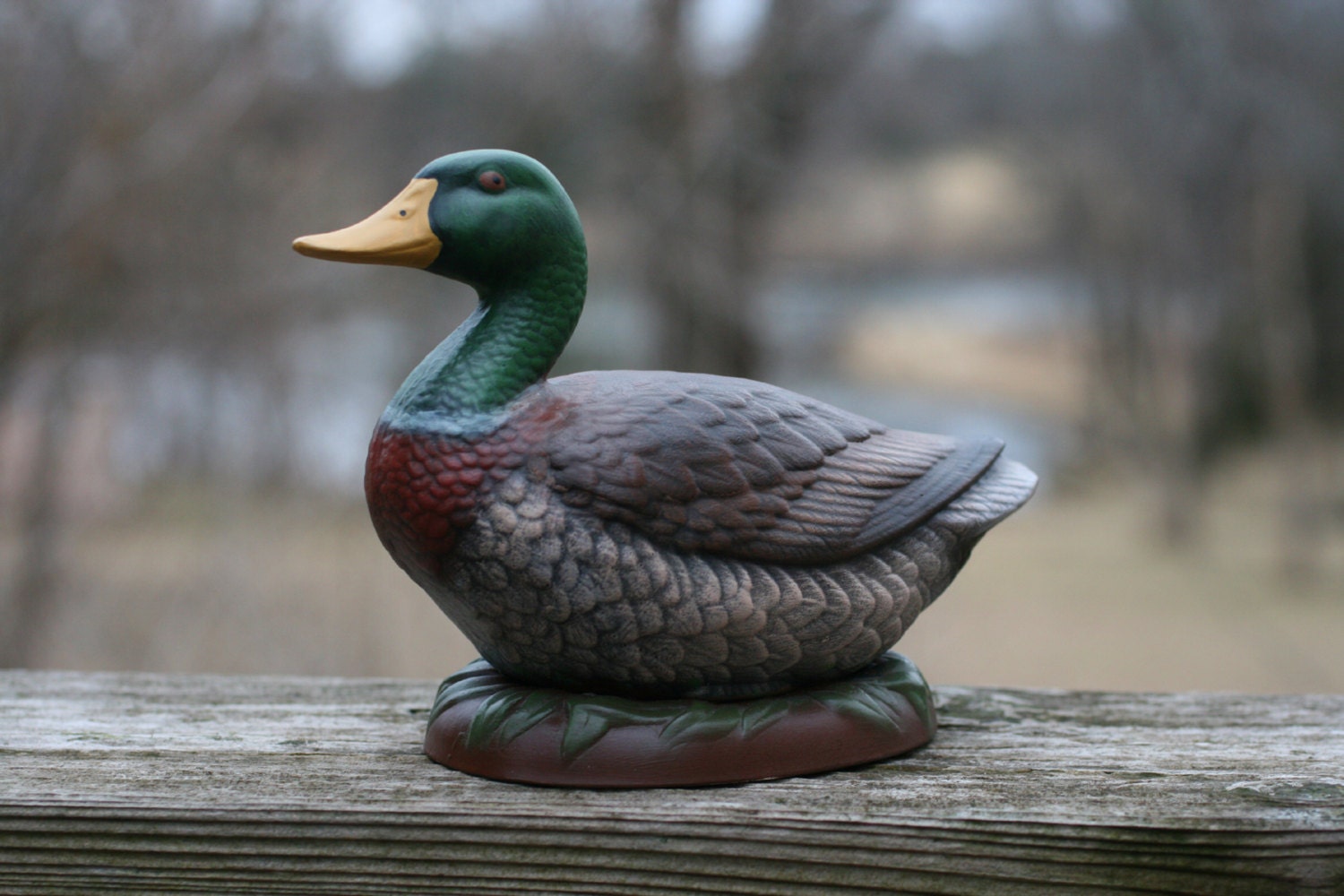 ceramic duck statue