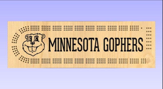 Rustic Cribbage Board Minnesota Gophers Football by LogArtistry