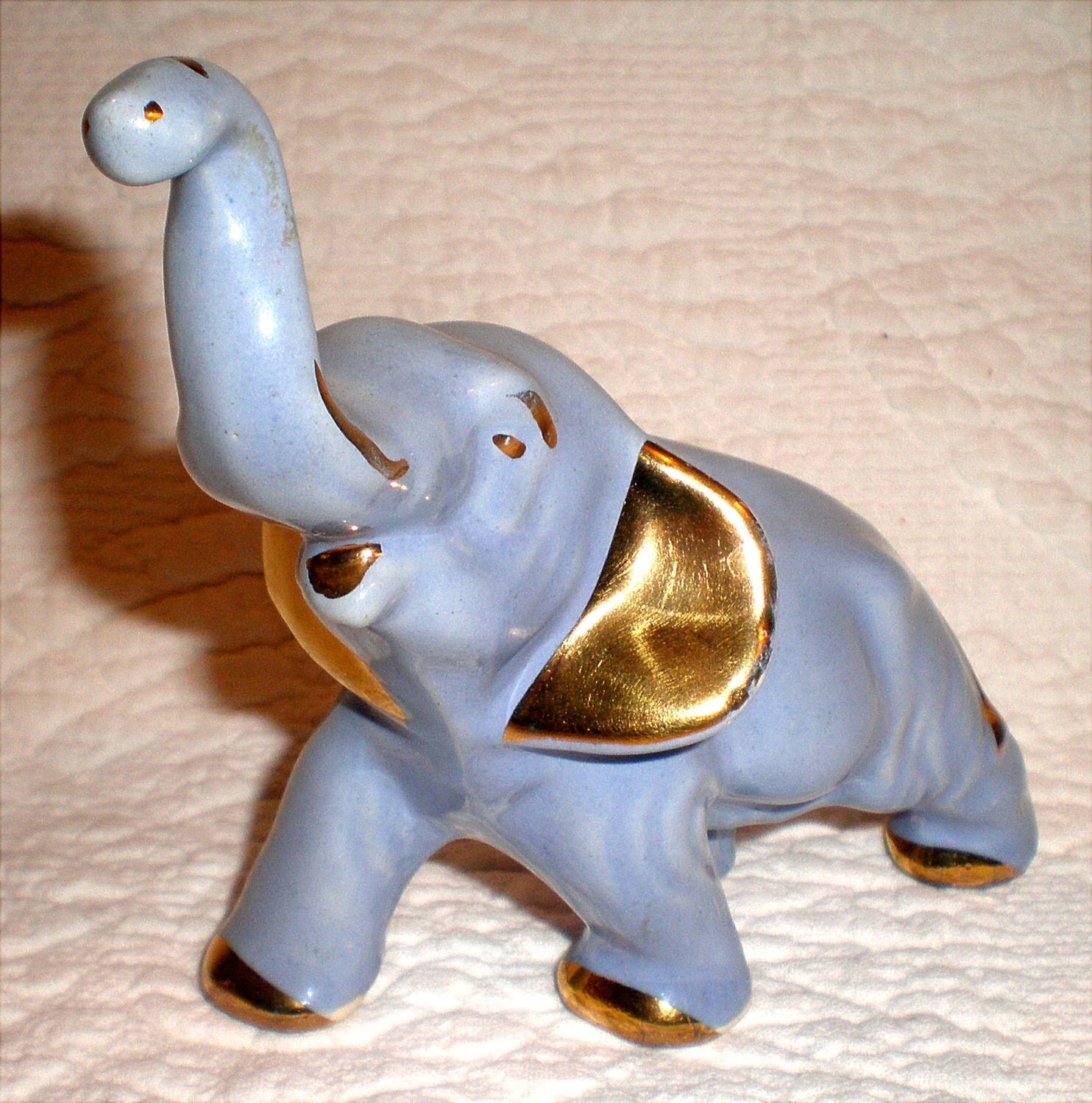 Blue Ceramic Elephant