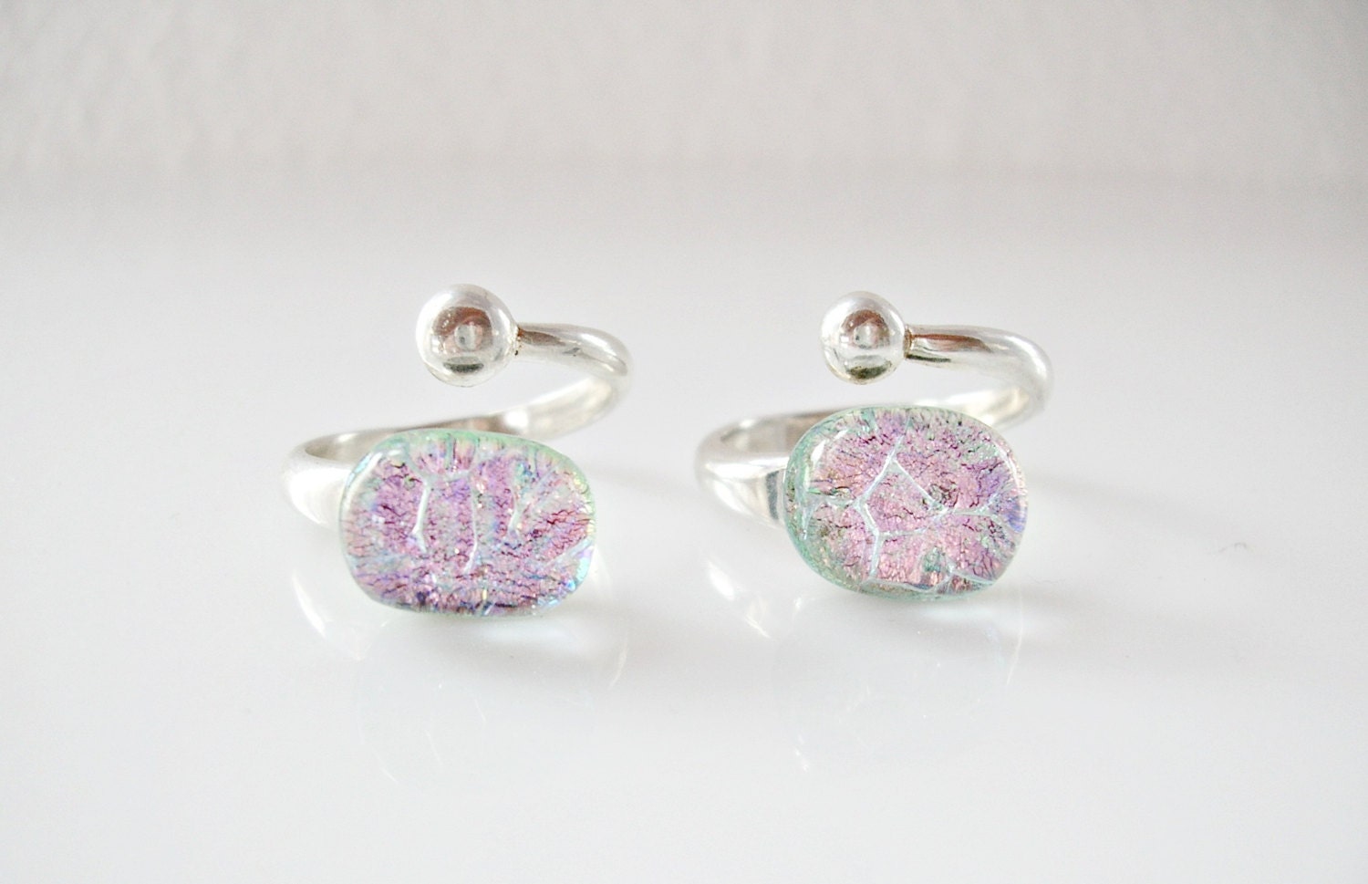 Mother Daughter Ring Sterling Silver Adjustable Ring Pair of