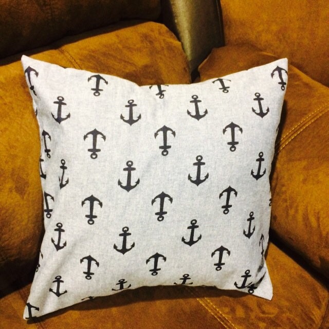 Anchor Throw Pillow by BowTox on Etsy