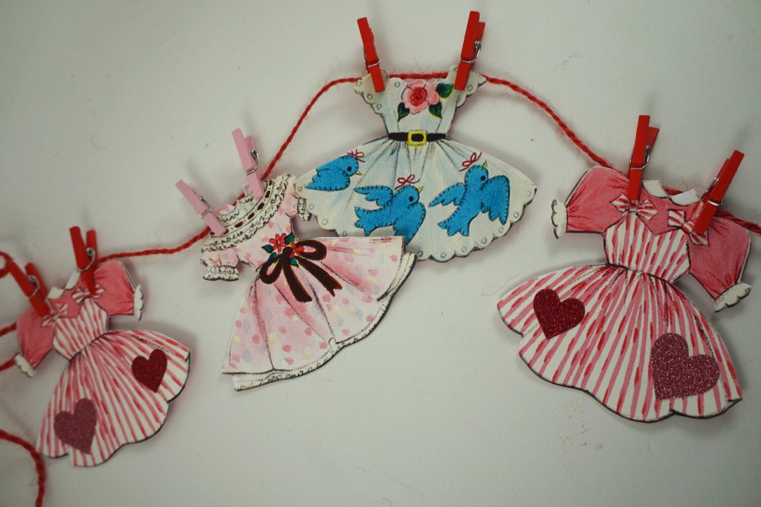 Vintage Paper Doll Dress Banner Garland