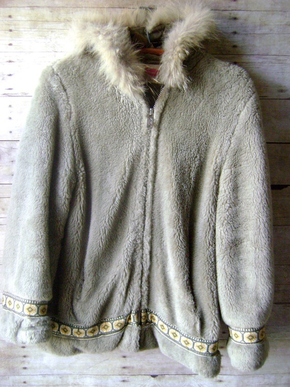 Vintage 1960s Eskimo Fur Jacket Hooded Coats by roadkillvintage