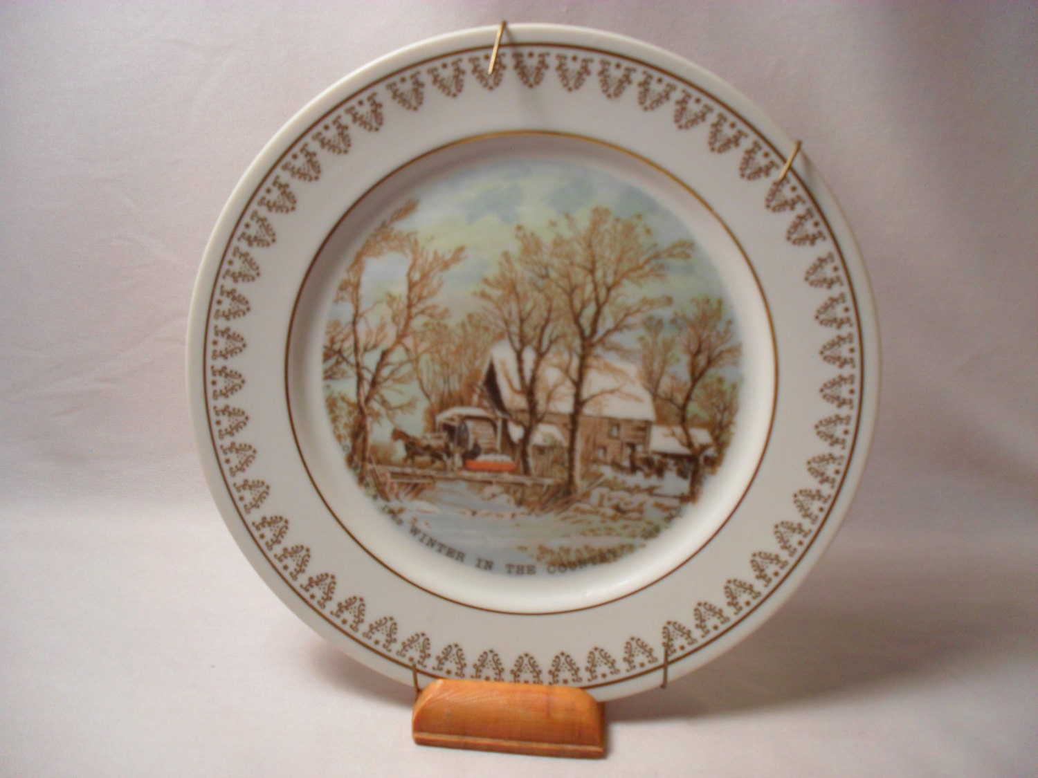 The Old Grist Mill Plate by Currier and Ives