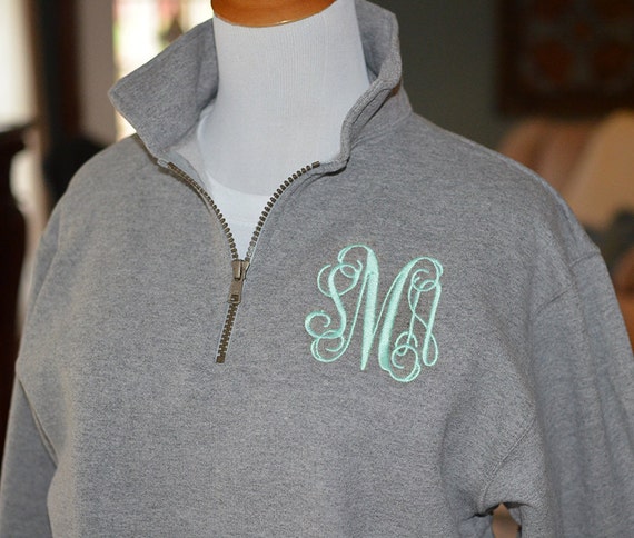 Monogrammed half zip sweatshirts This quarter zip custom embroidered Monogrammed sweatshirt is a perfect gift for any occasion! Whether you're buying for a friend, girlfriend, daughter, or yourself you cant go wrong! This quarter zip custom embroidered Monogrammed sweatshirt is a perfect gift for any occasion! Whether you're buying for a friend, girlfriend, daughter or yourself, this is a gift that will be a venchik.ml: United Monograms.