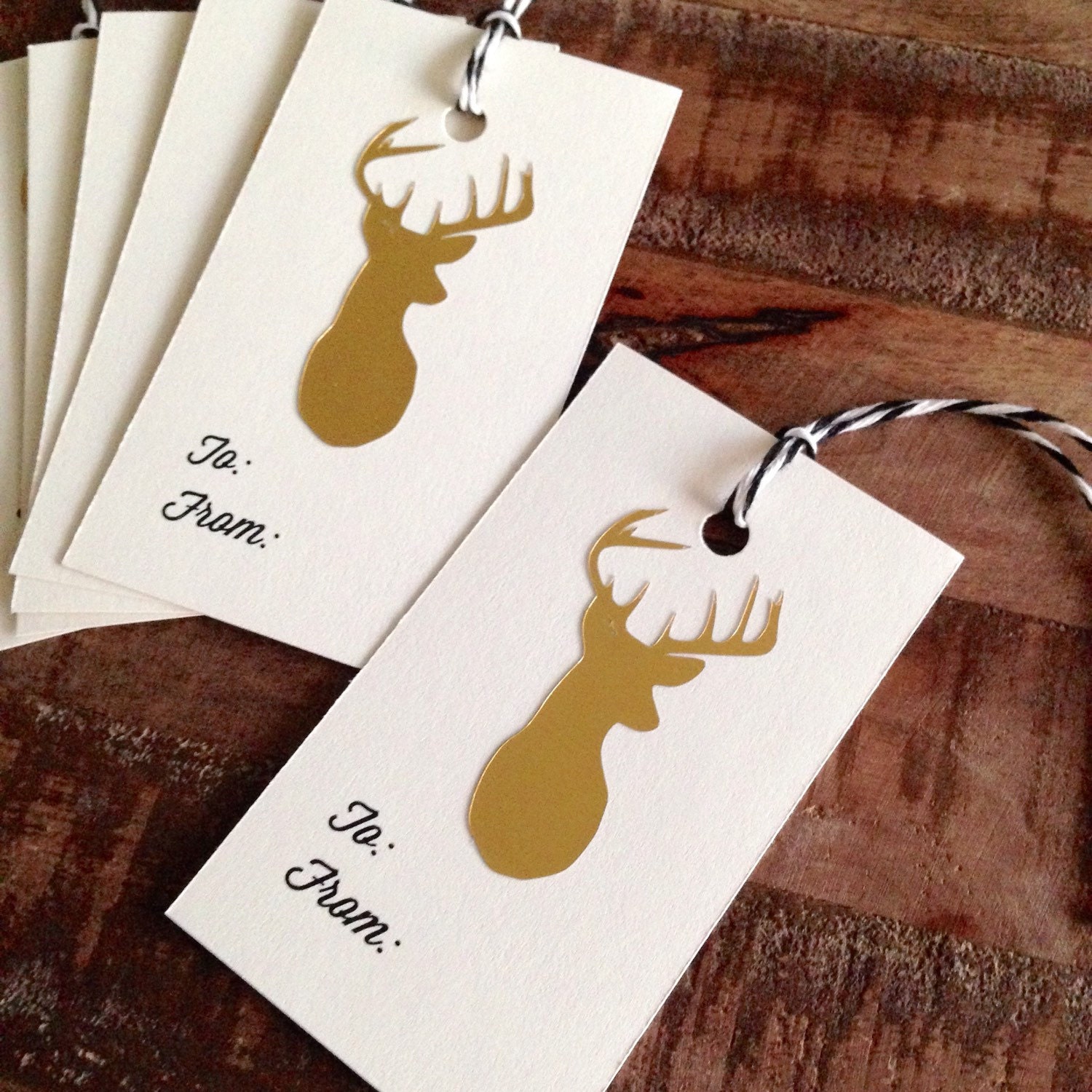 SALE 6pack Deer Gift Tags by Terlie on Etsy
