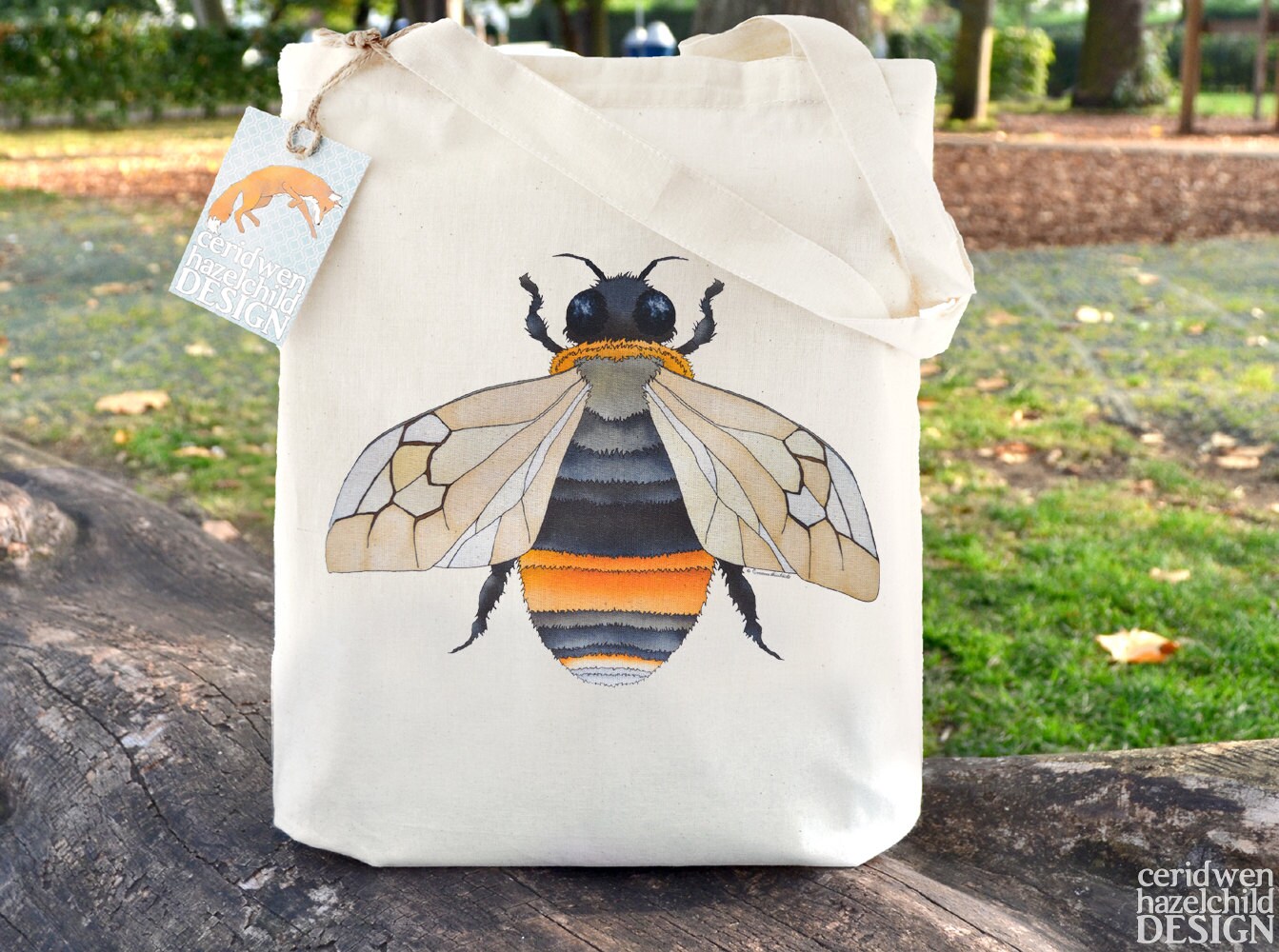 Bumble Bee Tote Bag Ethically Produced Reusable Shopper Bag
