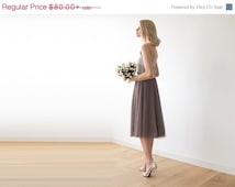 4610313 Powder Tulle Midi Dress