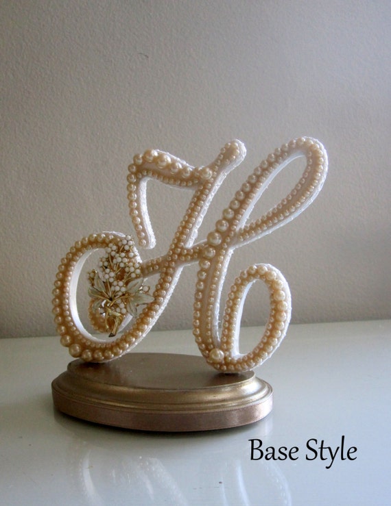 Wedding Cake Topper READY TO PURCHASE Letter H