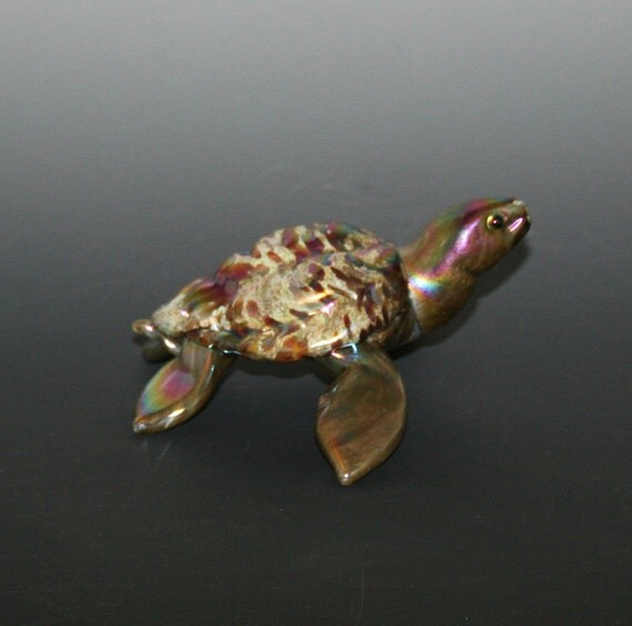 glass blown turtle