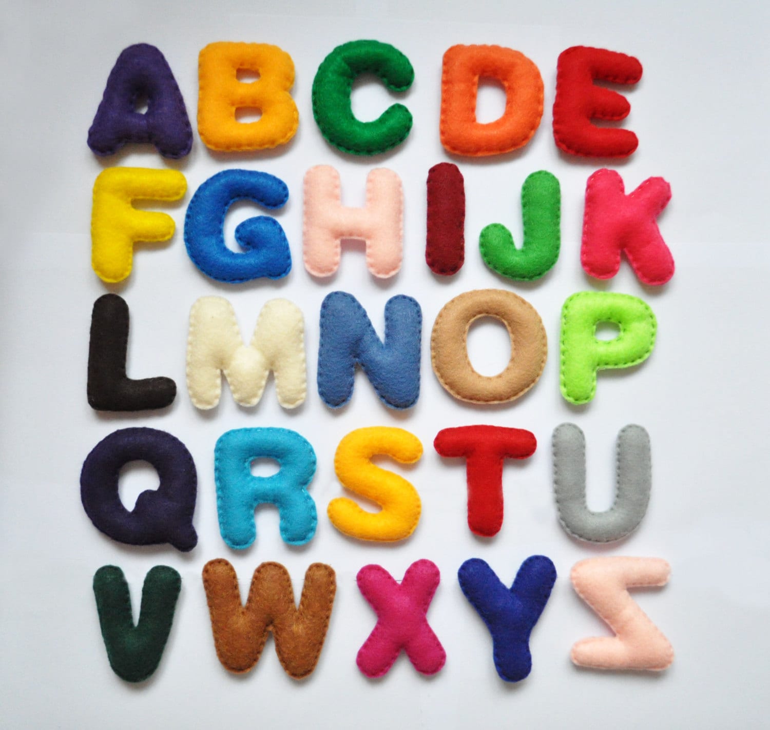 Alphabet letter felt lettersbag