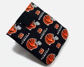 Hand Crafted Tablet Case From Licensed NFL Cincinnati Bengals Football Team Fabric /Case for: iPadmini,Kindlefire HD, Google Nexus,Nook HD