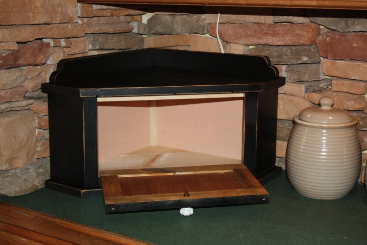 Bread Box Corner FREE SHIPPING Shabby Chic by RedBudPrimitives