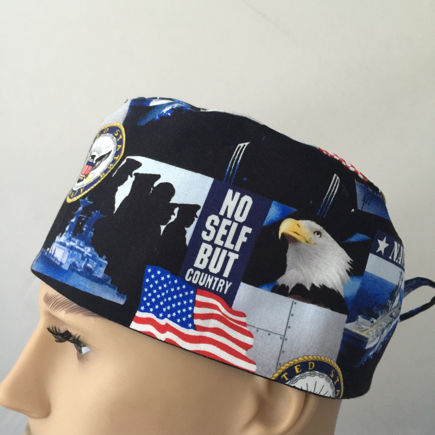 Unisex Scrub Cap US Navy Scrub Hat United States of