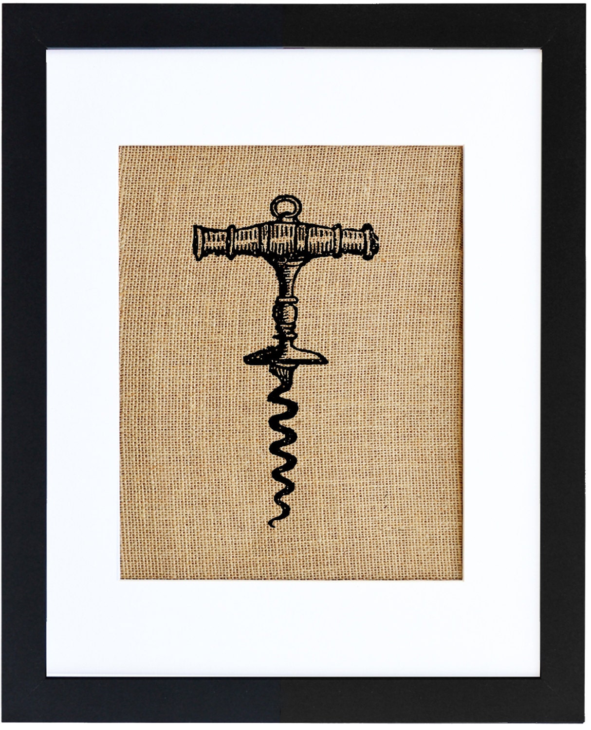 Vintage Corkscrew Burlap Wall Art Wall Decor