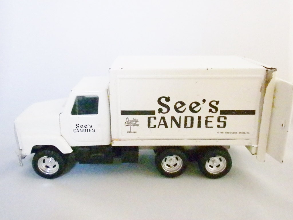 See's Candy Truck Advertisement 1987 Metal Vintage by oldandnew8