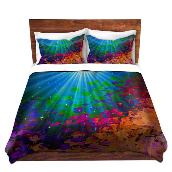 Items similar to OCEAN Art Duvet Covers King Queen Twin Size Whimsical ...