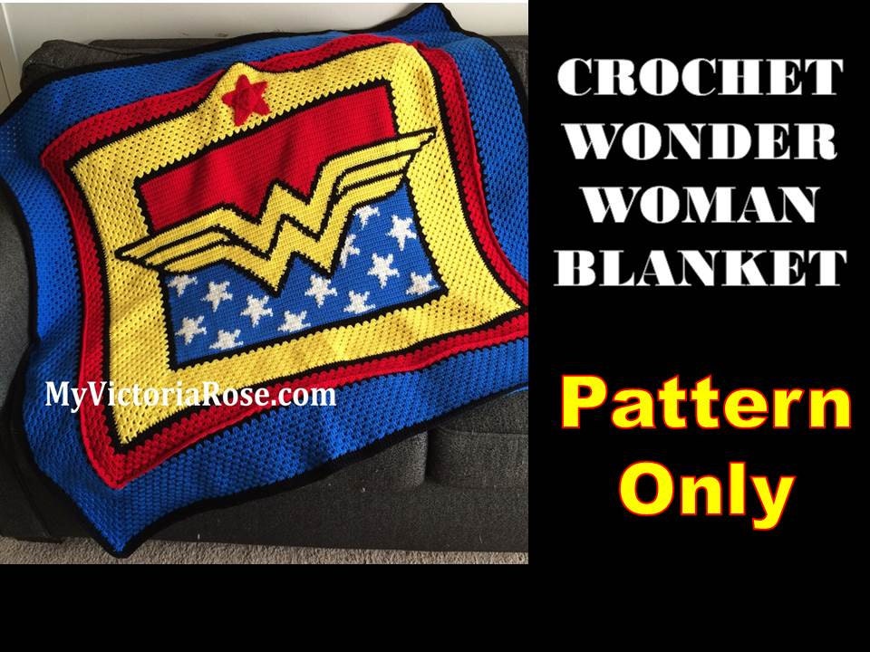 Crochet Wonder Woman Blanket Pattern ONLY