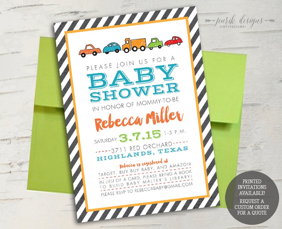 Double Sided Baby Shower Invitations 5